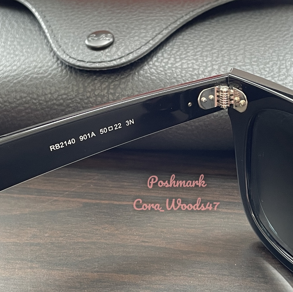 Ray Ban Wayfarer Black Lenses RB2140 Black Frame 50 / 54 Unisex New - Picture 8 of 16